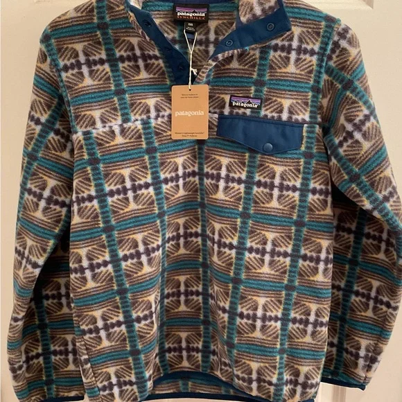 Patagonia Lightweight Synchilla Snap T Fleece Pullover Snow Beam - NWT - XXS